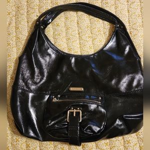 Michael Kors Black Patent Leather Satchel Bag